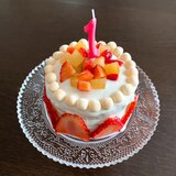１歳のお誕生日に‼ヨーグルトでバースデーケーキ♡